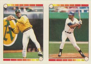 1989 Topps Stickers #163 / 268 Dave Stewart / Willie Wilson Front