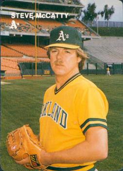 1984 Mother's Cookies Oakland Athletics #8 Steve McCatty Front