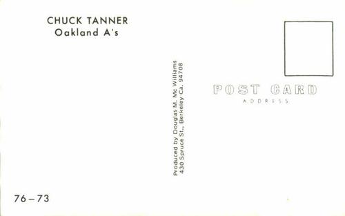1976 Doug McWilliams Postcards #76-73 Chuck Tanner Back