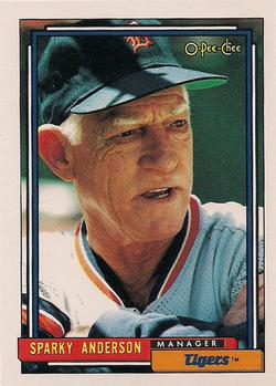 1992 O-Pee-Chee #381 Sparky Anderson Front