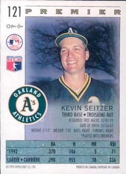 1993 O-Pee-Chee Premier #121 Kevin Seitzer Back