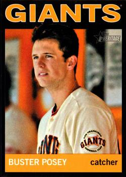 2013 Topps Heritage - Black #490 Buster Posey Front