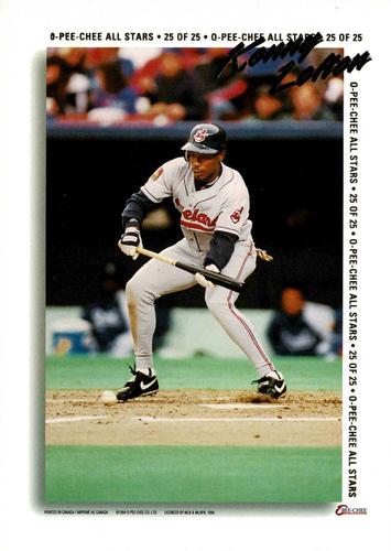 1994 O-Pee-Chee - All-Stars Gold Foil Exchange 5x7 #25 Kenny Lofton Front