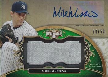 2013 Topps Triple Threads - Unity Relic Autographs Emerald #UAJR-MM Mike Mussina Front