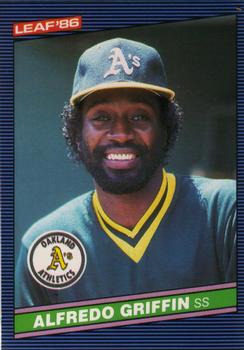 1986 Leaf #34 Alfredo Griffin Front