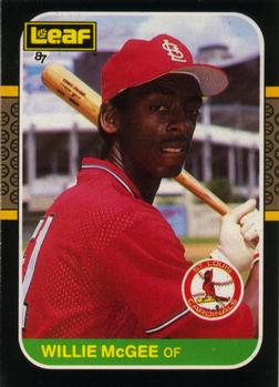 1987 Leaf #113 Willie McGee Front