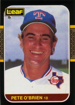 1987 Leaf #186 Pete O'Brien Front