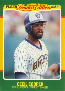 1986 Fleer Limited Edition #12 Cecil Cooper Front