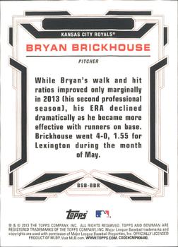 2013 Bowman Draft Picks & Prospects - Bowman Scout Breakouts #BSB-BBR Bryan Brickhouse Back