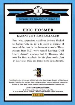 2014 Donruss #8 Eric Hosmer Back