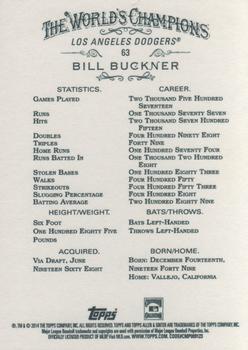 2014 Topps Allen & Ginter #63 Bill Buckner Back