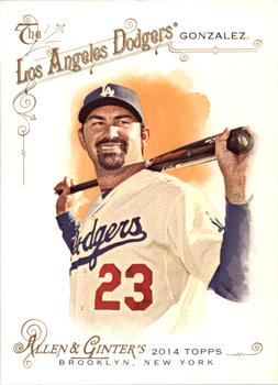 2014 Topps Allen & Ginter #74 Adrian Gonzalez Front