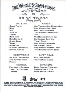 2014 Topps Allen & Ginter #297 Brian McCann Back