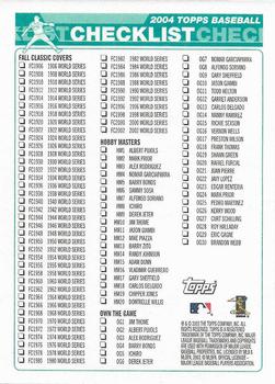 2004 Topps - Checklists (Series One) #NNO Checklist Green: Inserts Back