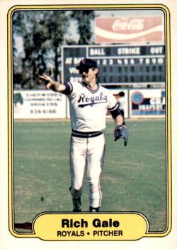 1982 Fleer #408 Rich Gale Front