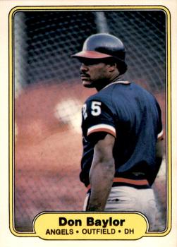 1982 Fleer #451 Don Baylor Front