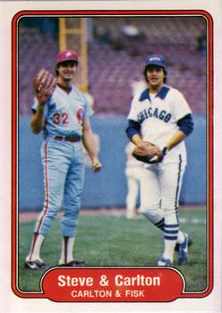 1982 Fleer #632 Steve & Carlton (Steve Carlton / Carlton Fisk) Front