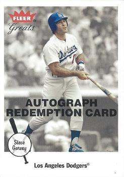 2002 Fleer Greats of the Game - Autographs Redemptions #NNO Steve Garvey Front