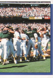 1989 Panini Stickers #11 Oakland Athletics Front