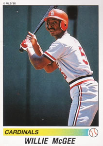 1990 Panini Stickers #339 Willie McGee Front
