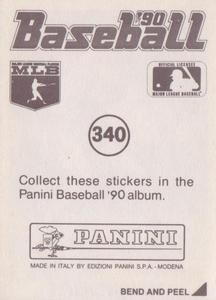 1990 Panini Stickers #340 Todd Worrell Back