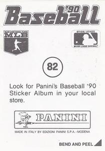 1990 Panini Stickers #82 Mark Gubicza Back
