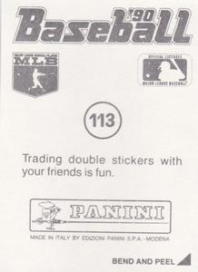 1990 Panini Stickers #113 Twins Logo Back