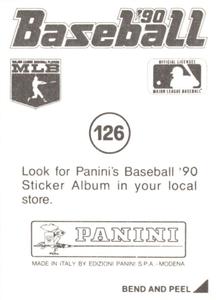1990 Panini Stickers #126 Yankees Logo Back