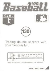 1990 Panini Stickers #130 Andy Hawkins Back