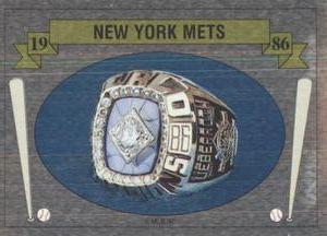 1990 Panini Stickers #191 1986 World Series Ring Front