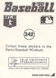 1990 Panini Stickers #342 Cardinals Logo Back