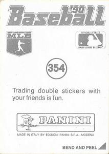 1990 Panini Stickers #354 Garry Templeton Back