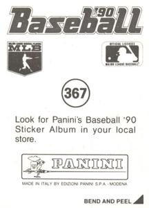 1990 Panini Stickers #367 Scott Garrelts Back