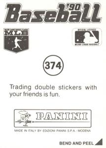 1990 Panini Stickers #374 Carlos Martinez Back