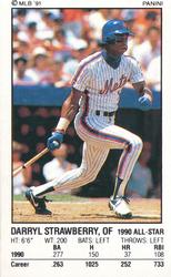 1991 Panini Stickers #88 Darryl Strawberry Front