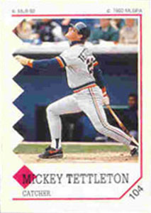 1992 Panini Stickers #104 Mickey Tettleton Front