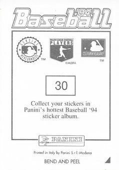1994 Panini Stickers #30 Mike Greenwell Back