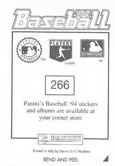 1994 Panini Stickers #266 Bill Swift Back