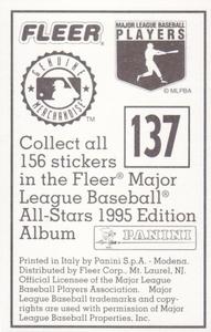 1995 Fleer Panini Stickers #137 Florida Marlins Back