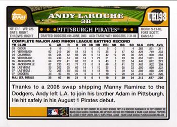 2008 Topps Updates & Highlights #UH198 Andy LaRoche Back