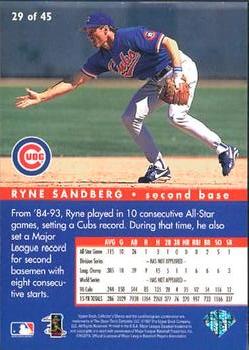 1997 Collector's Choice - All-Star Connection #29 Ryne Sandberg Back