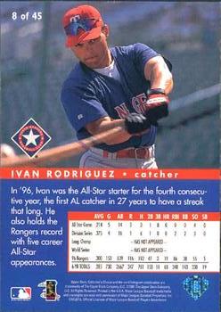 1997 Collector's Choice - All-Star Connection #8 Ivan Rodriguez Back