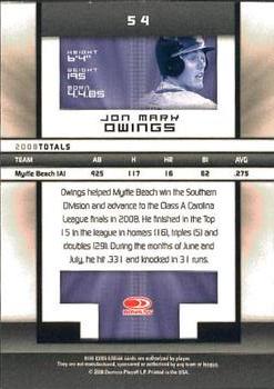 2008 Donruss Elite Extra Edition #54 Jon Mark Owings Back