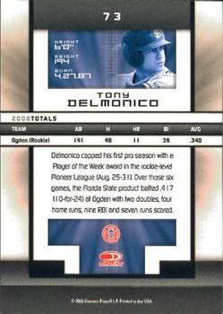 2008 Donruss Elite Extra Edition #73 Tony Delmonico Back