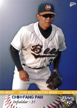 2012 MultiAd Burlington Bees #21 Chih Fang Pan Front