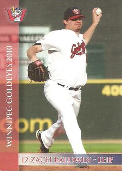 2010 Winnipeg Goldeyes #NNO Zach Baldwin Front