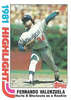 1982 Topps #6 Fernando Valenzuela Front