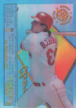 1995 Stadium Club - Clear Cut Members Only #10 Jose Canseco Back