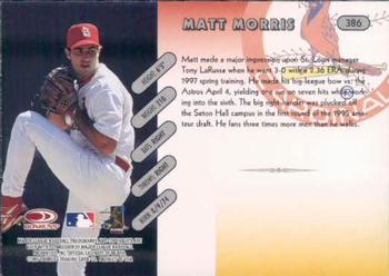 1997 Donruss #386 Matt Morris Back