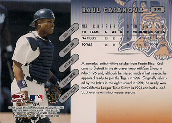 1997 Donruss #392 Raul Casanova Back